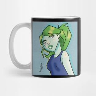 Glowing Green Anime Mug